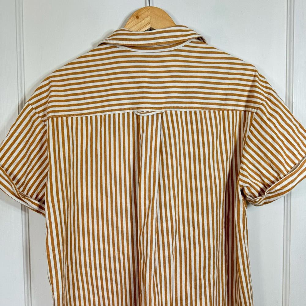 Frnch Alea Cotton Button Down Collared Stripe Dre… - image 4